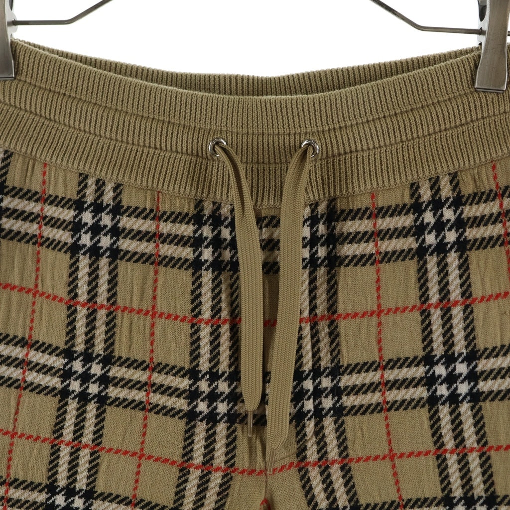 BURBERRY(バーバリー) ノヴァチェック ニットハーフパンツ ベージュ 8021341