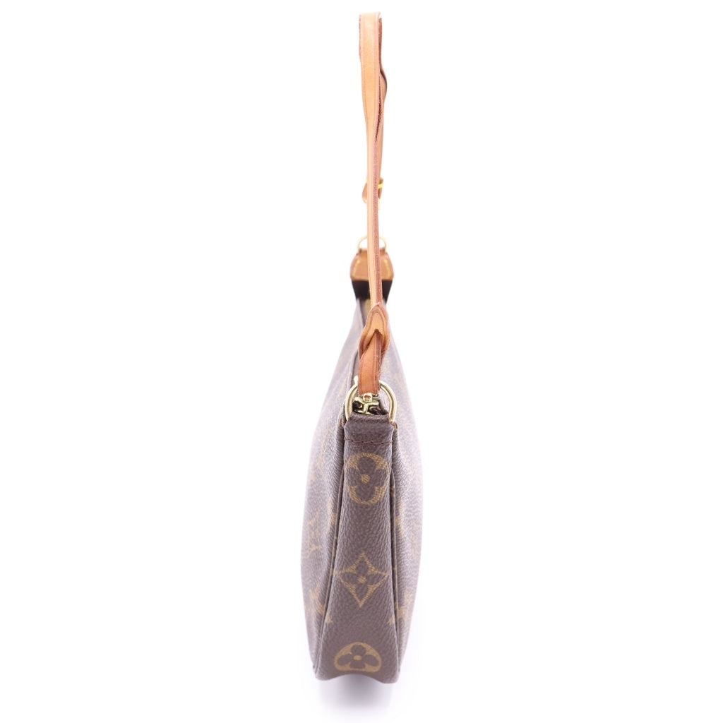 LOUIS VUITTON(ルイヴィトン) モノグラム ポシェットアクセソワール ゴールド金具 レザー ハンドバッグ ポーチケース ブラウン M51980 レディース