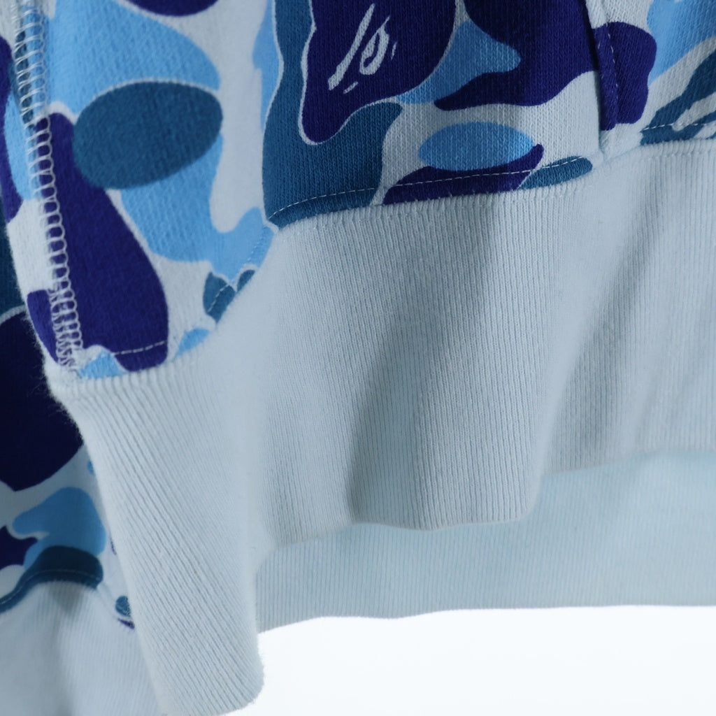 A BATHING APE(アベイシングエイプ) ×ANTI SOCIAL SOCIAL CLUB アンチソーシャルクラブ カモ柄 ロゴプリント プルオーバーフーデッドパーカー ブルー 001PPG231913X