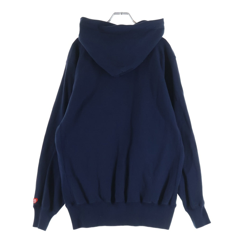HUMAN MADE(ヒューマンメイド) ×UNDERCOVER LAST ORGY2 GDC PIZZA HOODIE アンダーカバー ラストオージー2 ピザフーディー プルオーバーフーデッドパーカー ネイビー HM23CS013