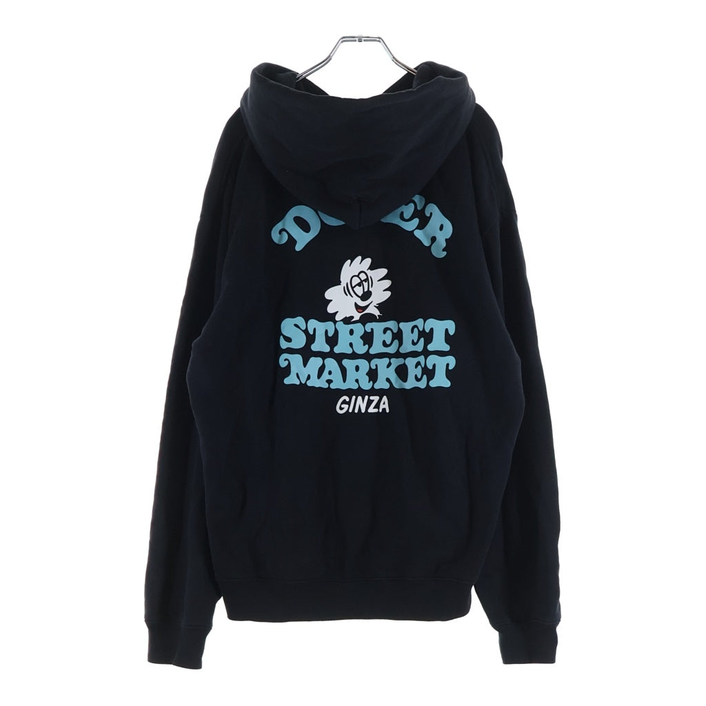 DOVER STREET MARKET(ドーバーストリートマーケット) ×VERDY ヴェルディ ロゴプリント プルオーバーフーデッドパーカー ブラック