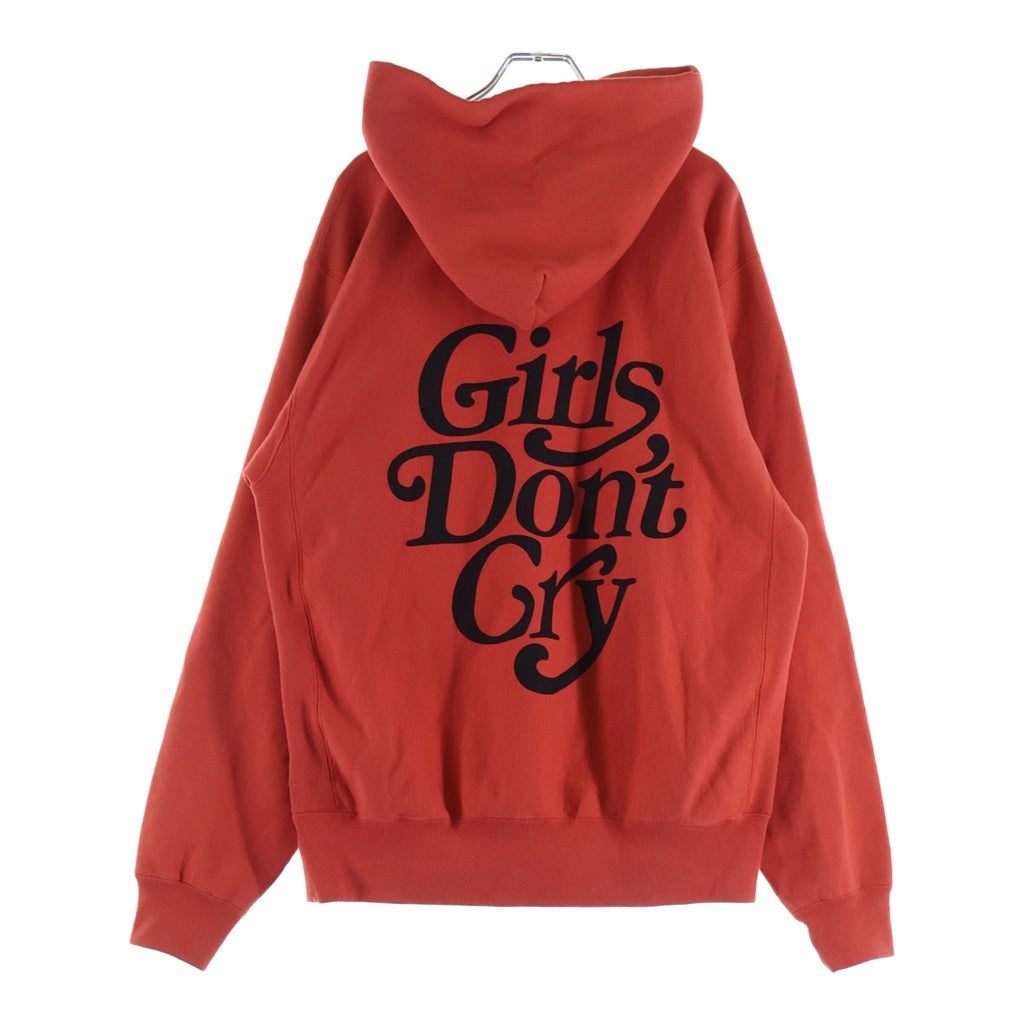 HUMAN MADE(ヒューマンメイド) ×GIRLS DON'T CRY LOGO HOODIE ガールズドントクライ ロゴプリント プルオーバースウェットパーカー フーディー レッド