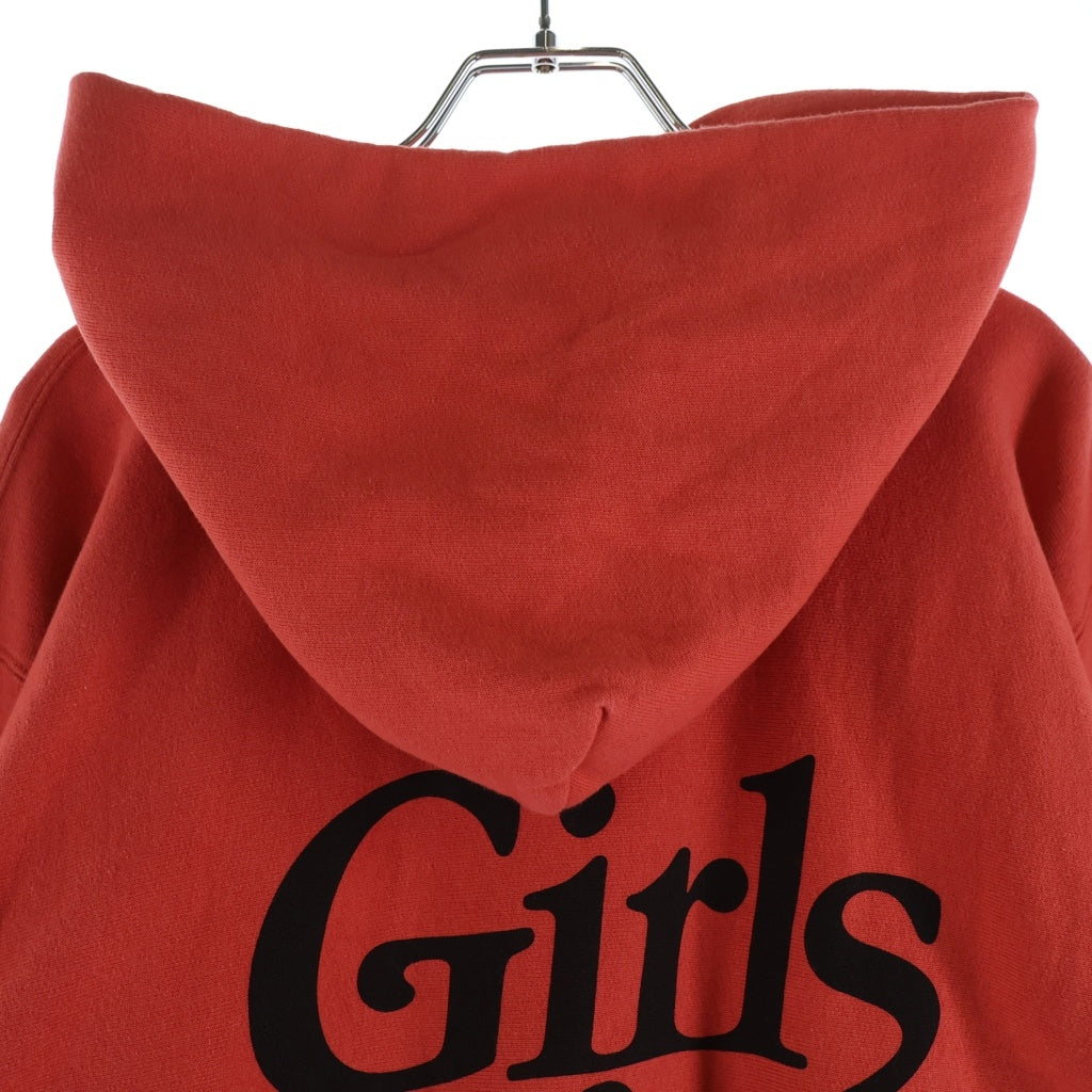 HUMAN MADE(ヒューマンメイド) ×GIRLS DON'T CRY LOGO HOODIE ガールズドントクライ ロゴプリント プルオーバースウェットパーカー フーディー レッド