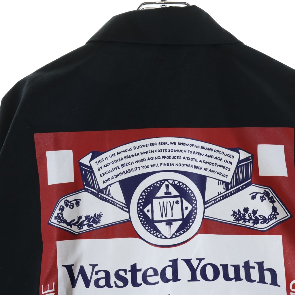 WASTED YOUTH(ウェイステッドユース) 23AW ×BUDWEISER JACKET バドワイザー ジャケット スウィングトップ ブラック