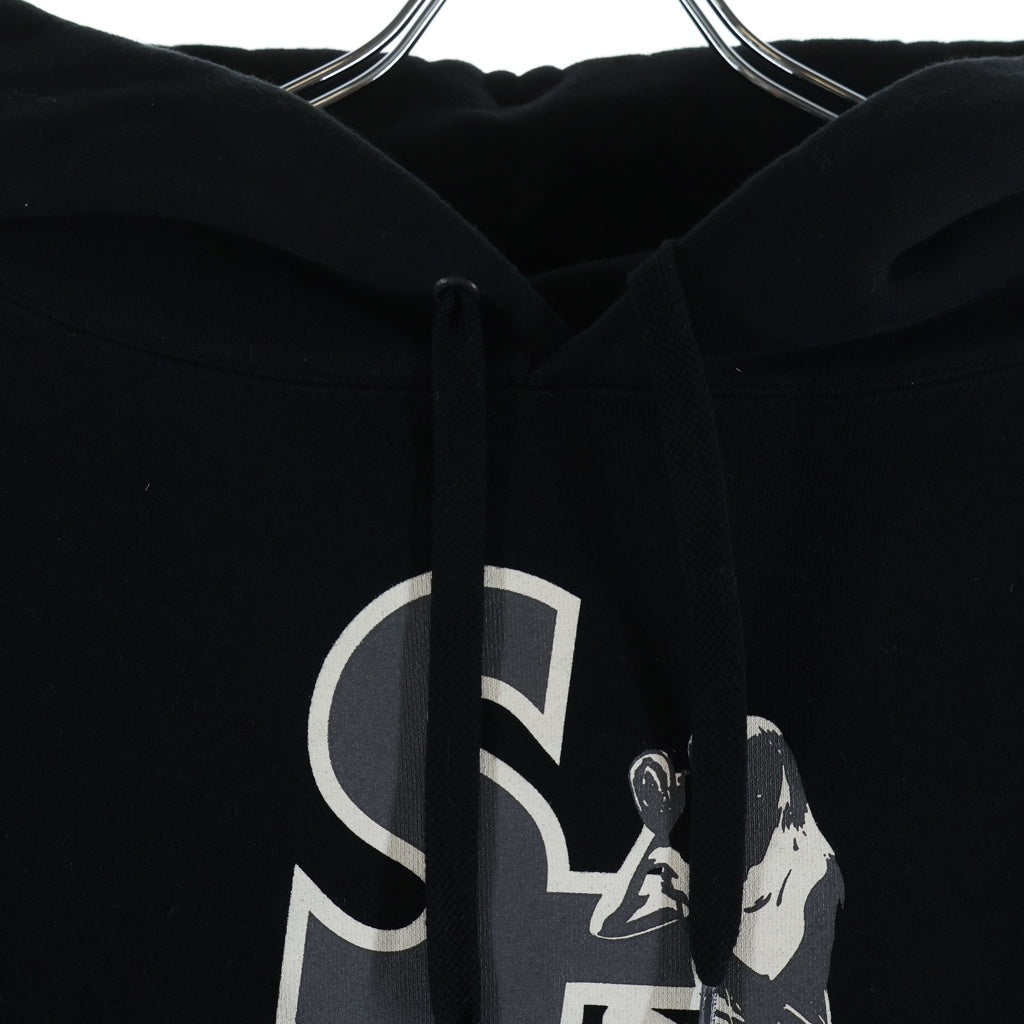 WIND AND SEA(ウィンダンシー) 20AW ×HYSTERIC GLAMOUR SEA HYS HOODIE ヒステリックグラマー ロゴプリント プルオーバーフーデッドパーカー ブラック 02203CF10