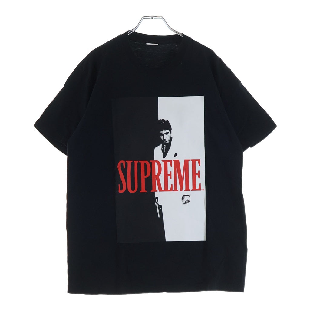 SUPREME(シュプリーム) 17AW Scarface Split Tee スカーフェイススプリット フリントプリントTシャツ 半袖クルーネックカットソー ブラック