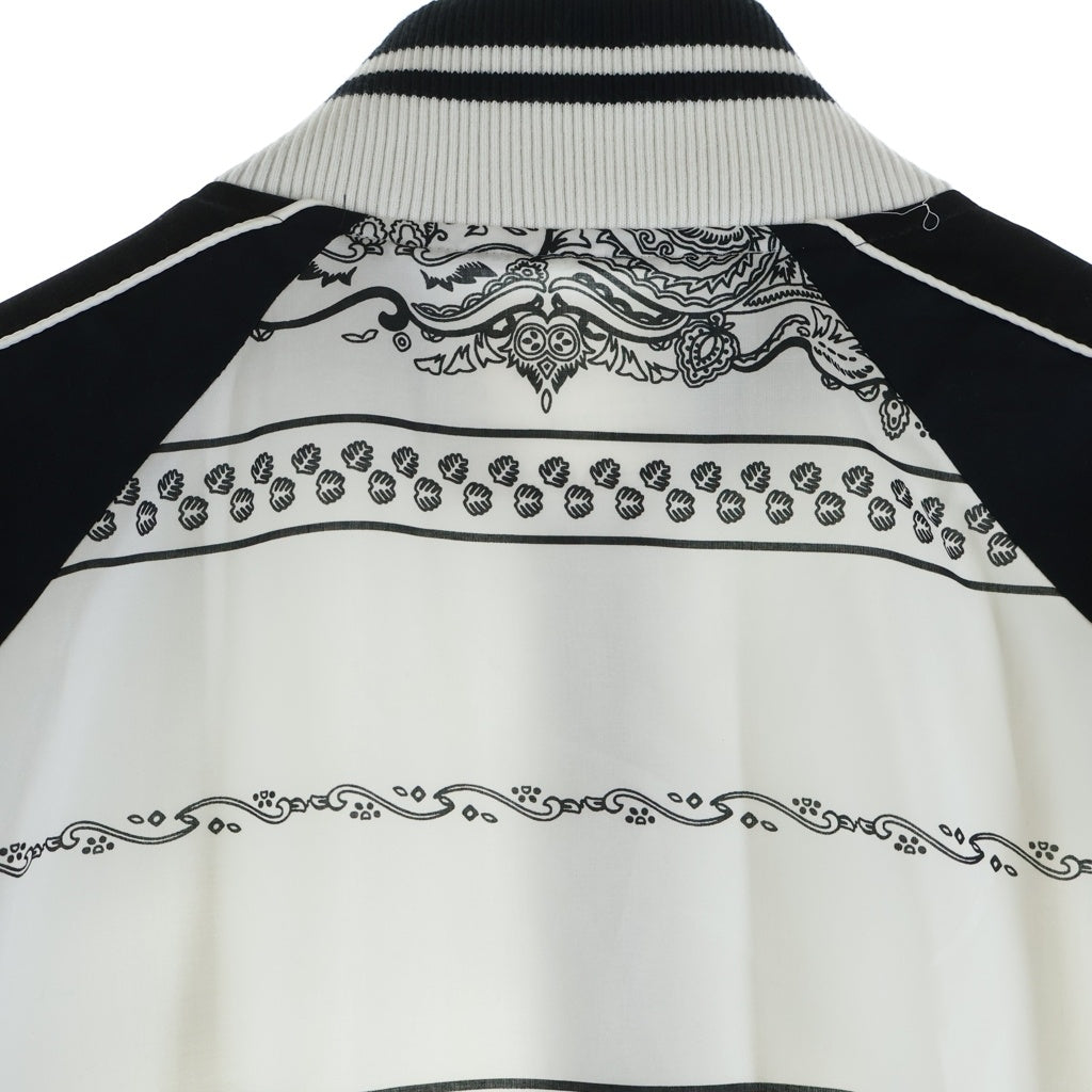 Sacai(サカイ) 19SS バンダナ柄ジップアップブルゾン ボンバージャケット ホワイト/ブラック 19-01911M