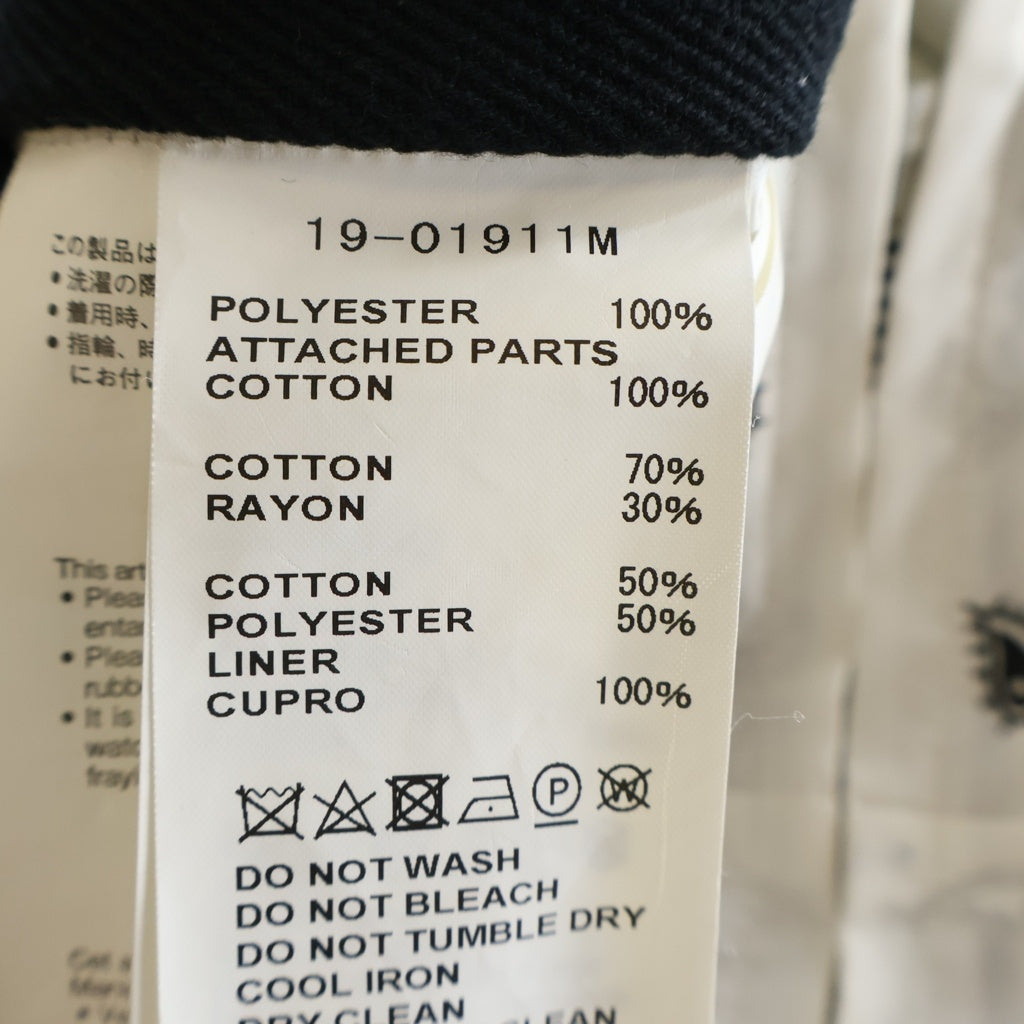 Sacai(サカイ) 19SS バンダナ柄ジップアップブルゾン ボンバージャケット ホワイト/ブラック 19-01911M