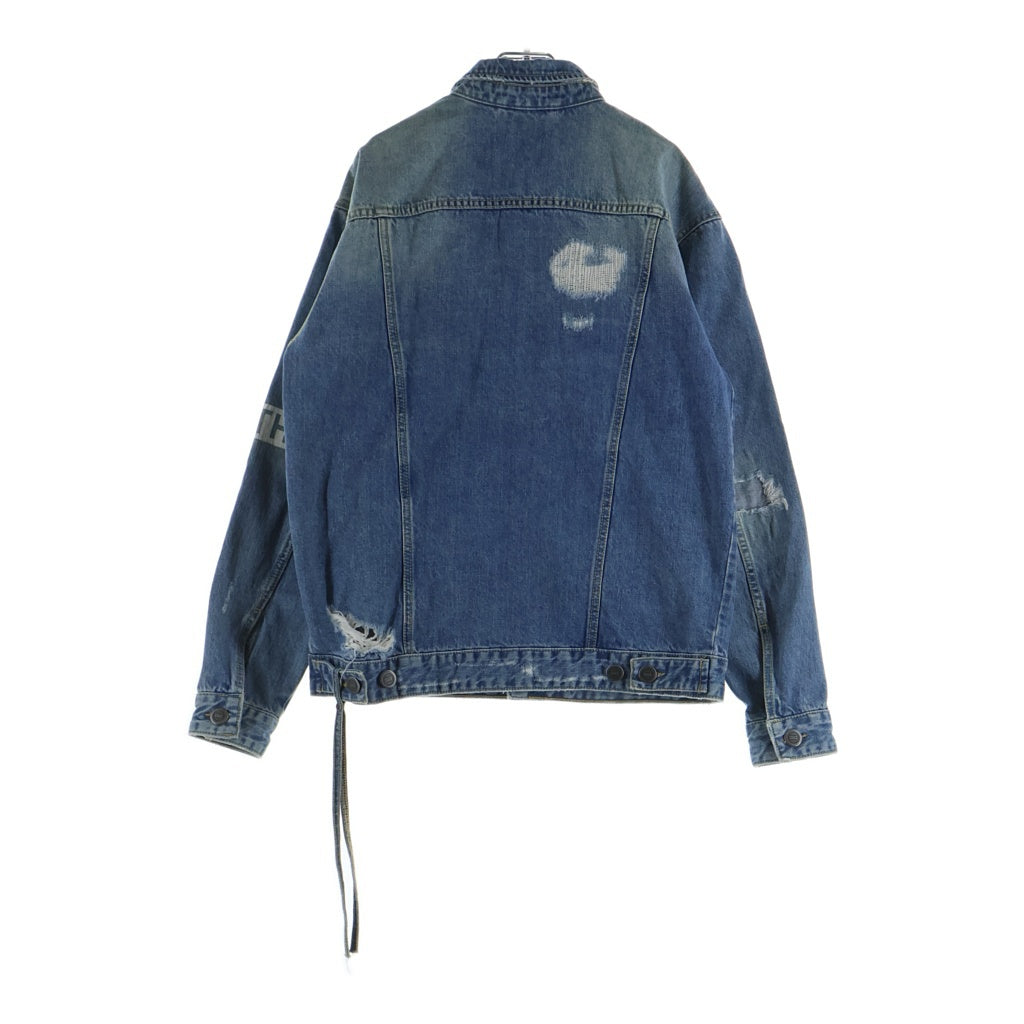 KITH(キス) 18SS LAIGHT DENIM JACKET HOSU BLUE ロゴプリント ライトデニムジャケット インディゴ KH-LDJSS18HBL