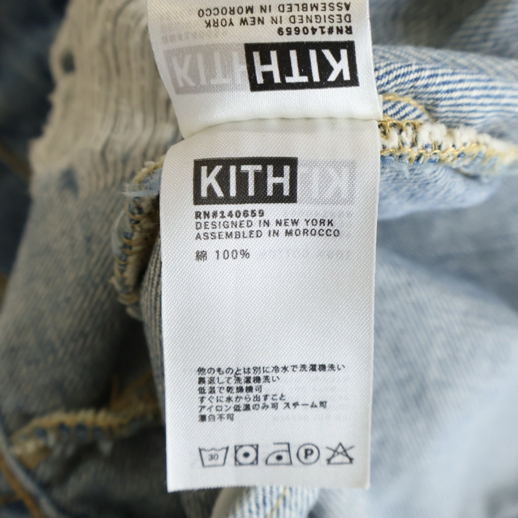 KITH(キス) 18SS LAIGHT DENIM JACKET HOSU BLUE ロゴプリント ライトデニムジャケット インディゴ KH-LDJSS18HBL