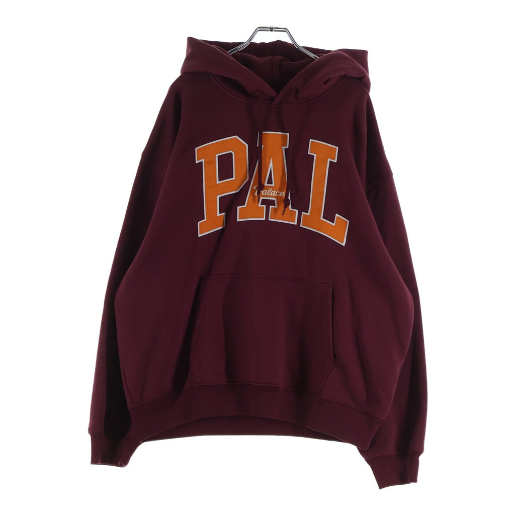 Palace Skateboards(パレススケートボーズ) 24SS ×GAP PAL HOODED SWEATSHIRT ギャップ カレッジロゴ プルオーバーフーデッドパーカー バーガンディ S/427453-03