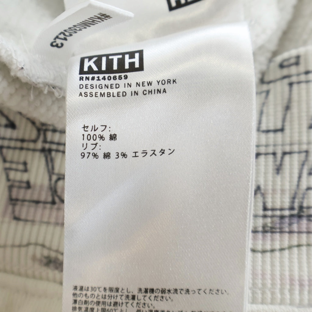 KITH(キス) 21AW ×STAR WARS SKETCHES HOODIE スターウォーズ 総柄 プルオーバーフーデッドパーカー ホワイト KHM030213