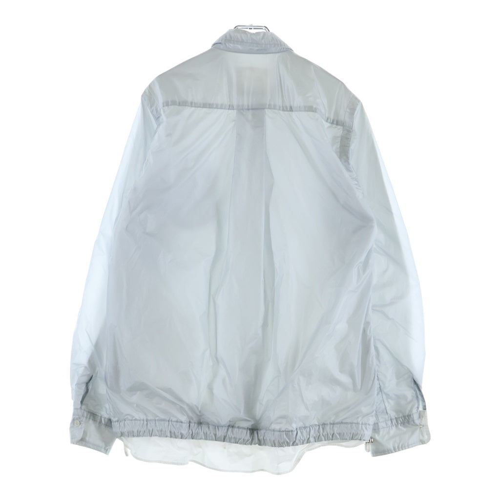 Sacai(サカイ) 19AW SPONGE SWEAT MA-1 HOODIE ドッキングナイロンシャツジャケット グレー 19-02048M