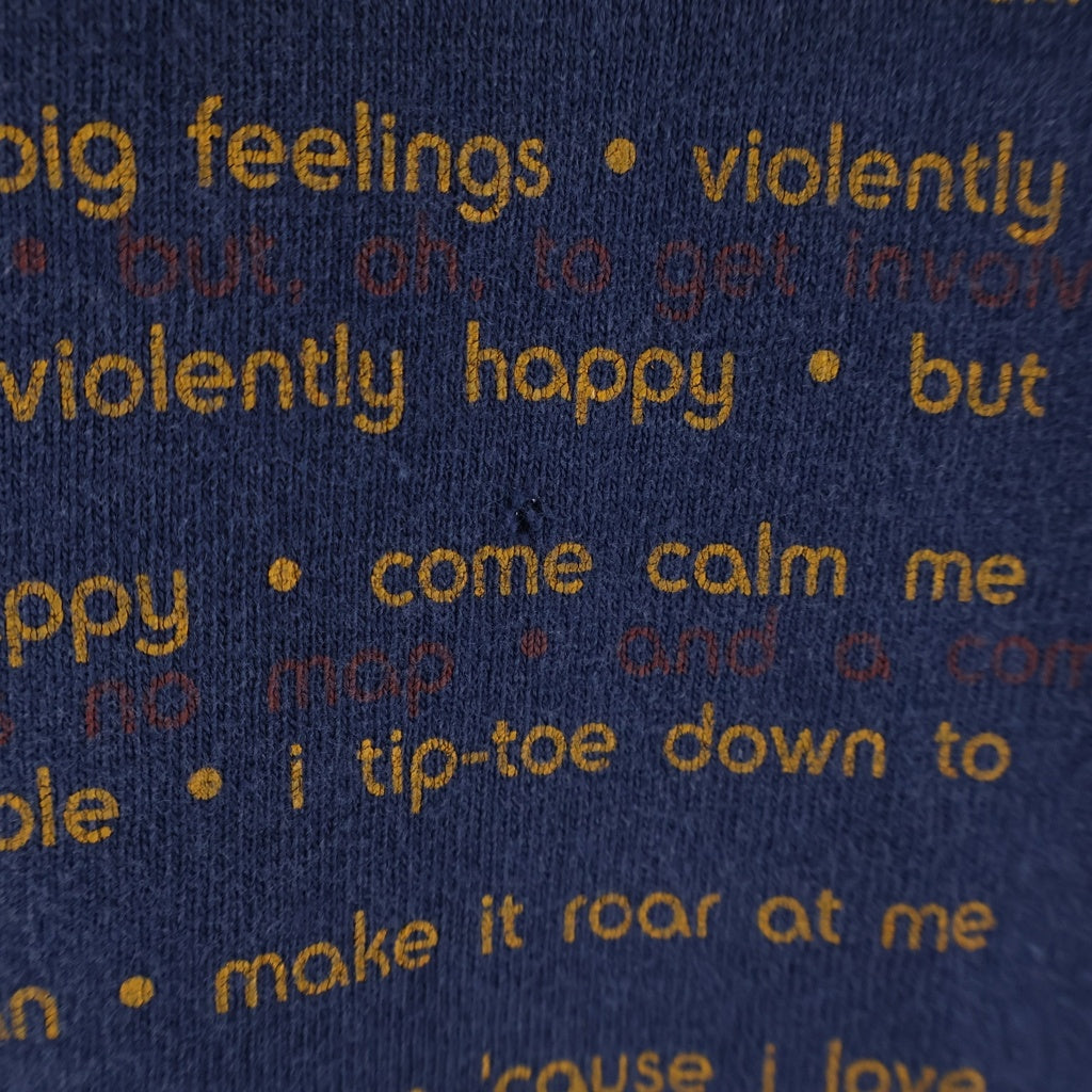 VINTAGE(ヴィンテージ) 90S VINTAGE BJORK 1994 THE LYRICAL TEXT NAVY TEE ビョーク 両面プリント半袖Tシャツ カットソー ネイビー