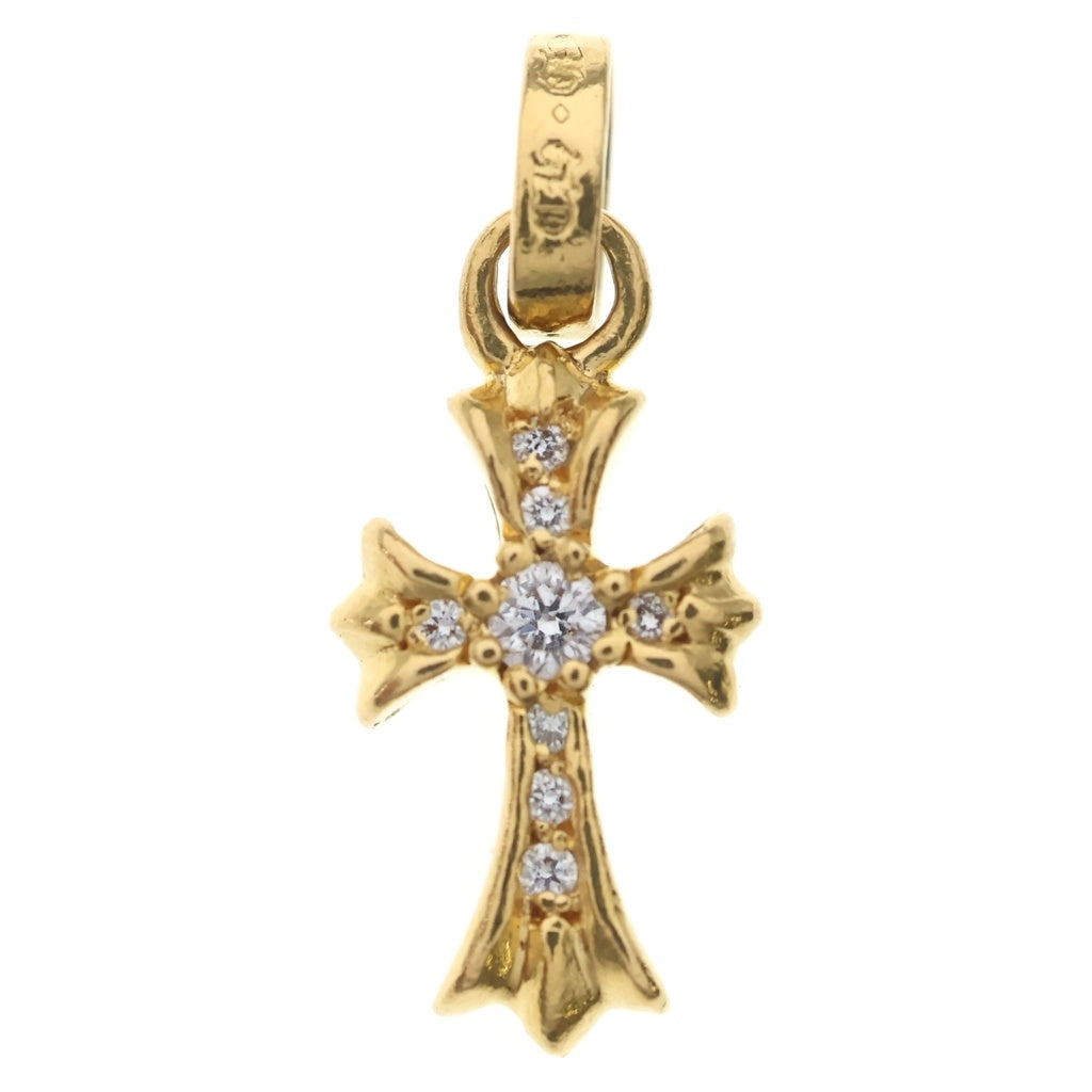 CHROME HEARTS(クロムハーツ) 22K CRS BBYFAT P/DIA ベイビーファットクロス PAVEダイヤ ペンダントトップ ゴールド BCA035