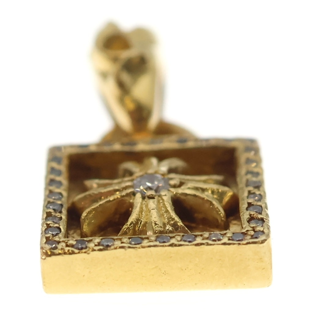CHROME HEARTS(クロムハーツ) 22K FRAMED CH PLUS P/DIA フレームドCHプラス PAVEダイヤ ペンダントトップ ゴールド BCA048