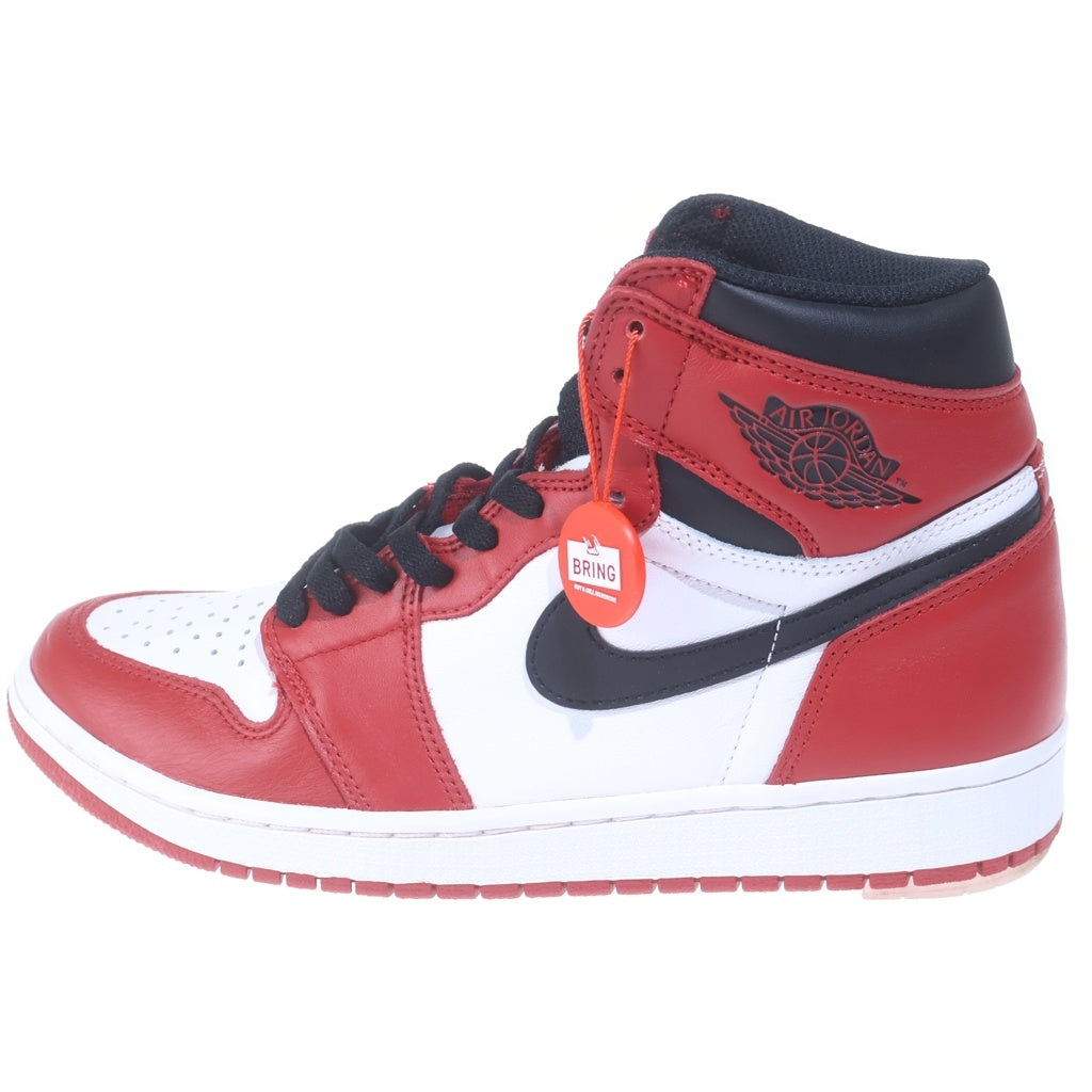 NIKE(ナイキ) 【鑑賞用 2015年製】 AIR JORDAN 1 RETRO HIGH OG CHICAGO エアジョーダン 1 レトロ シカゴ ハイカットスニーカー レッド US9.5/27.5cm 555088-101