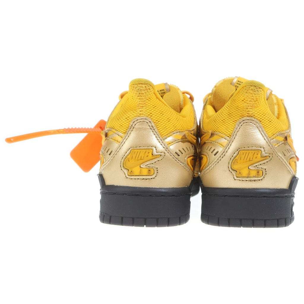 NIKE(ナイキ) ×OFF-WHITE AIR RUBBER DUNK LOW UNIVERSITY GOLD オフホワイト ラバーダンク ローカットスニーカー イエロー US5.5/24cm レディース CU6015-700