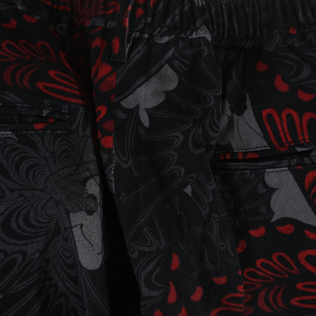 BUDSPOOL(バッズプール) ×GAKKIN 三艶蝶 EASY TROUSERS ガッキン イージートラウザーパンツ ブラック/レッド
