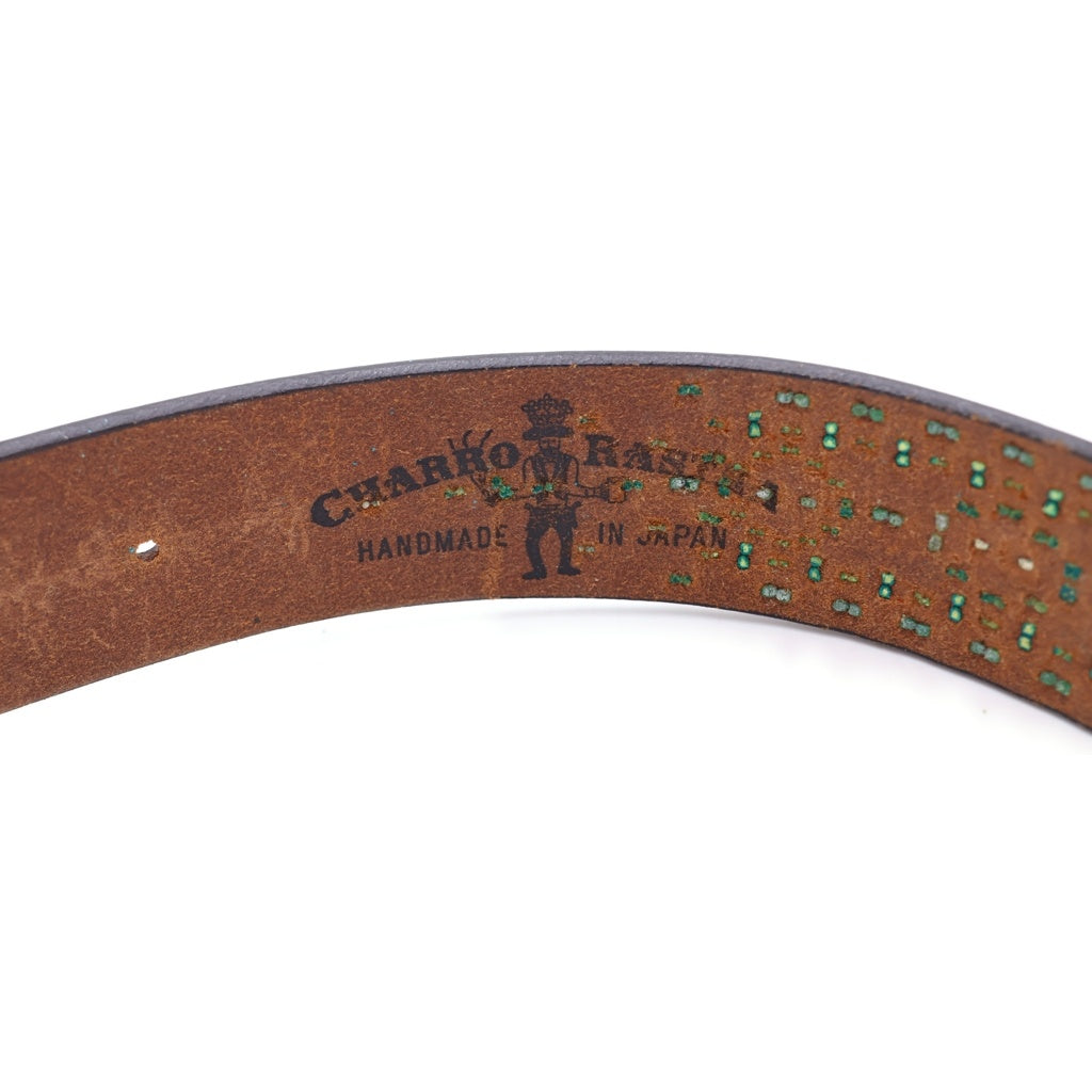 WACKO MARIA(ワコマリア) ×CHARRO RASTRA STUDS BELT チャロラストラ レザースタッズベルト ブラック WMR-BLT-05
