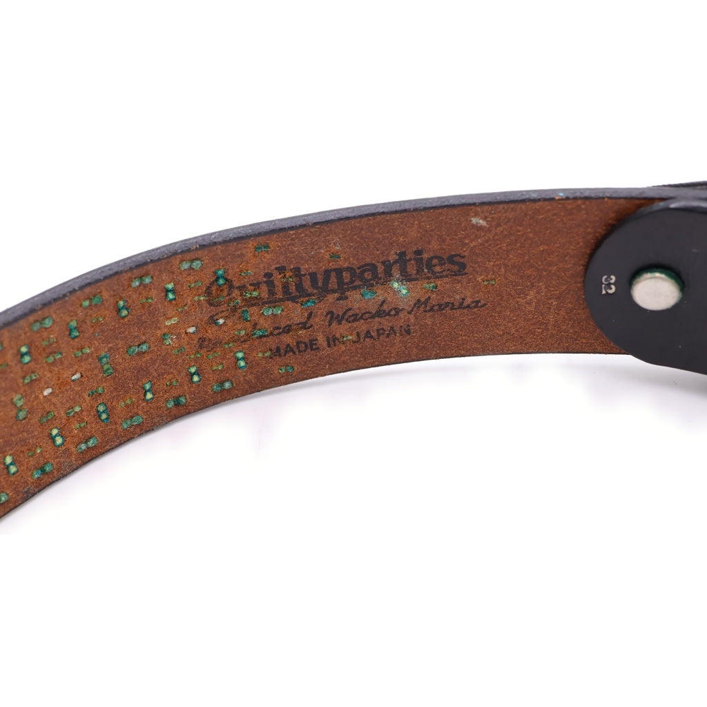 WACKO MARIA(ワコマリア) ×CHARRO RASTRA STUDS BELT チャロラストラ レザースタッズベルト ブラック WMR-BLT-05