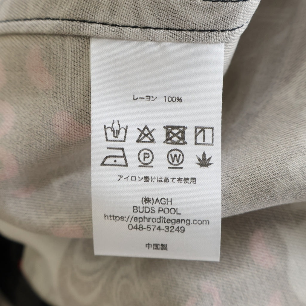 BUDSPOOL(バッズプール) ×GAKKIN 三艶蝶 HAWAIIAN SHIRT ガッキン 半袖ハワイアンシャツ ブラック/レッド APHR-0292