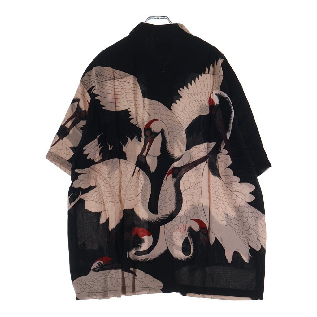 BUDSPOOL(バッズプール) ×GAKKIN 赤目鶴 HAWAIIAN SHIRT ガッキン 半袖