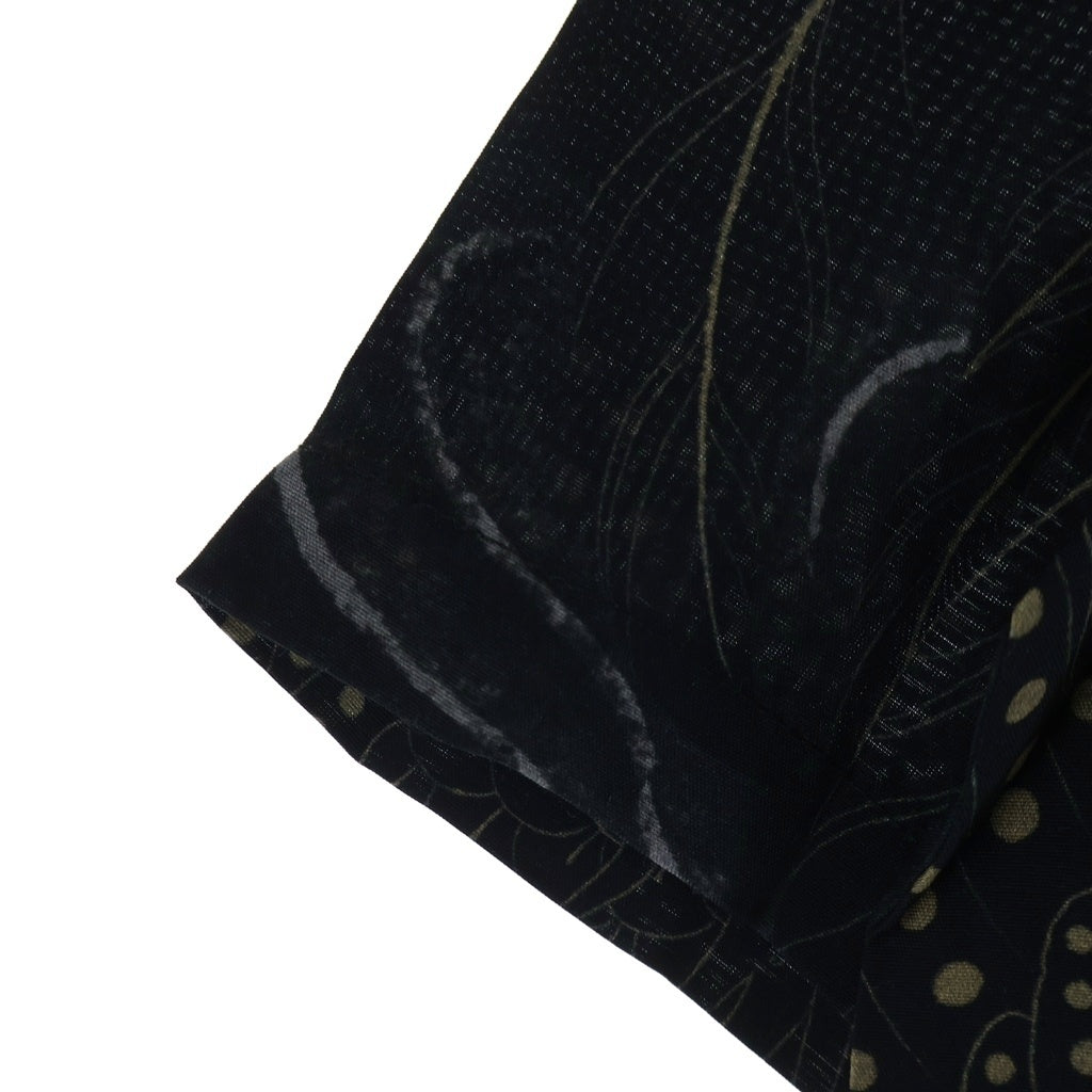 BUDSPOOL(バッズプール) ×GAKKIN 渦軍鶏 HAWAIIAN SHIRT ガッキン 半袖ハワイアンシャツ ブラック