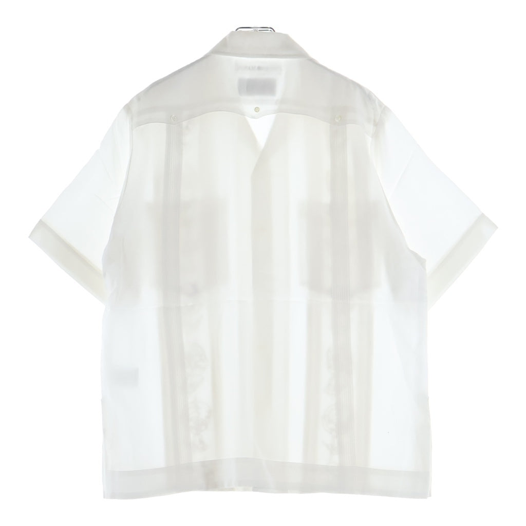 WACKO MARIA(ワコマリア) 25SS ×56 TATTOO STUDIO CUBA SHIRT 56タトゥースタジオ スカルエンブロイダリー キューバシャツ ホワイト 56TS-WM-OC02