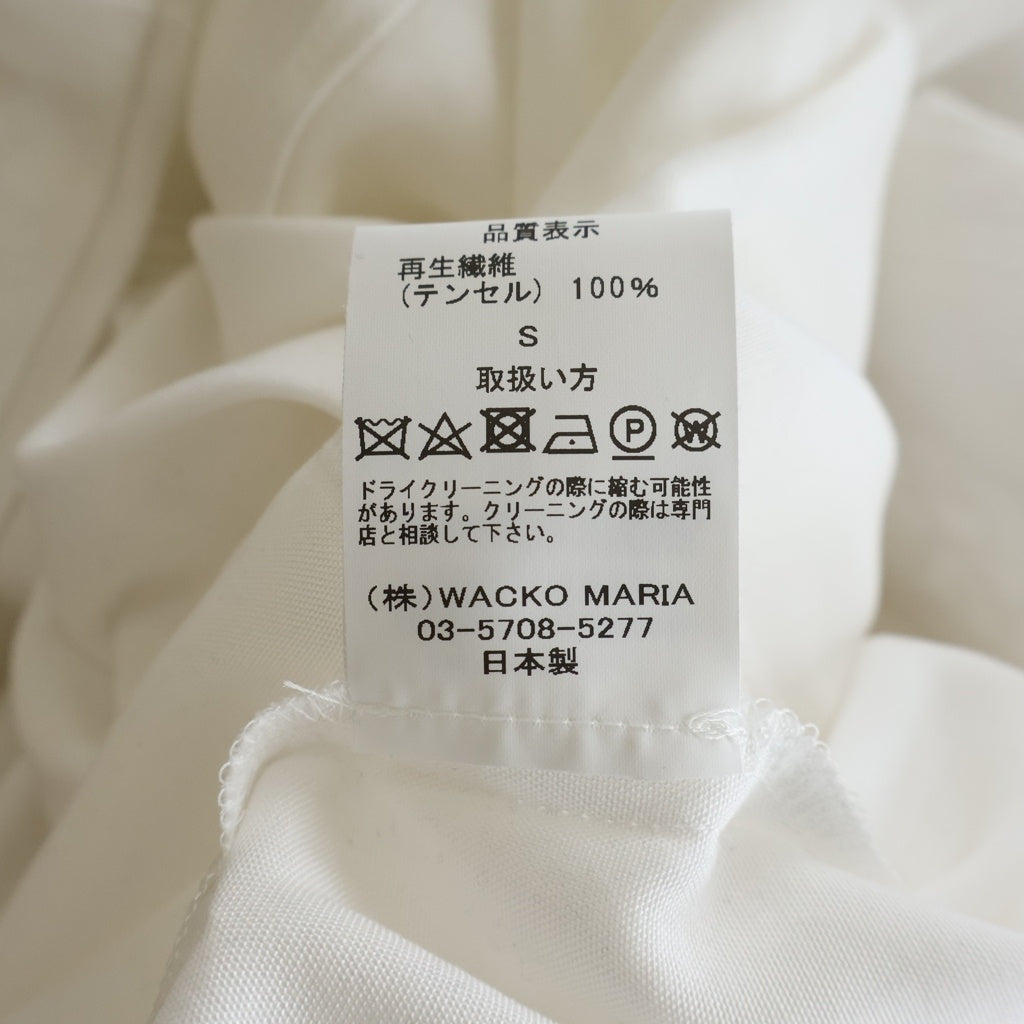 WACKO MARIA(ワコマリア) 25SS ×56 TATTOO STUDIO CUBA SHIRT 56タトゥースタジオ スカルエンブロイダリー キューバシャツ ホワイト 56TS-WM-OC02