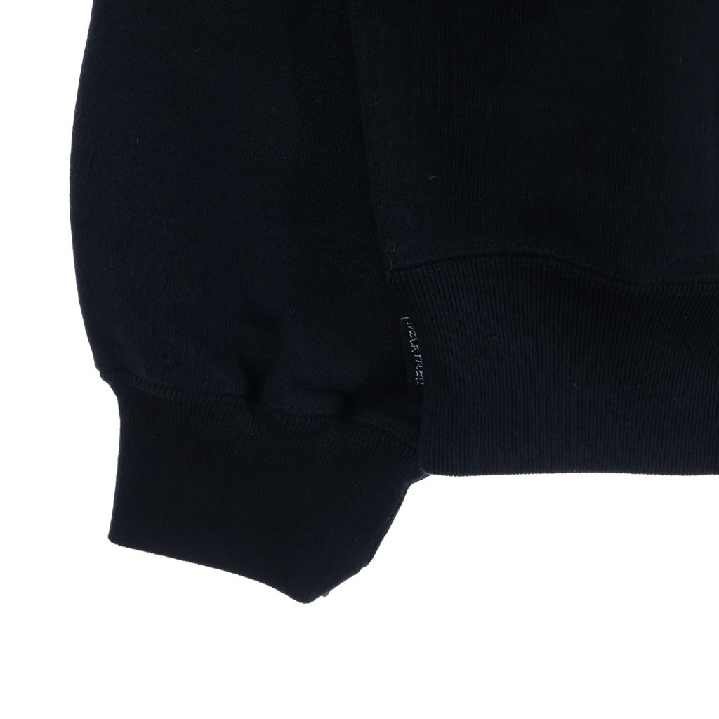 WACKO MARIA(ワコマリア) 24SS ×NECK FACE ネックフェイス グラフィックプリント クルーネックプルオーバースウェットシャツ トレーナー ブラック NECKFACE-WM-SS32