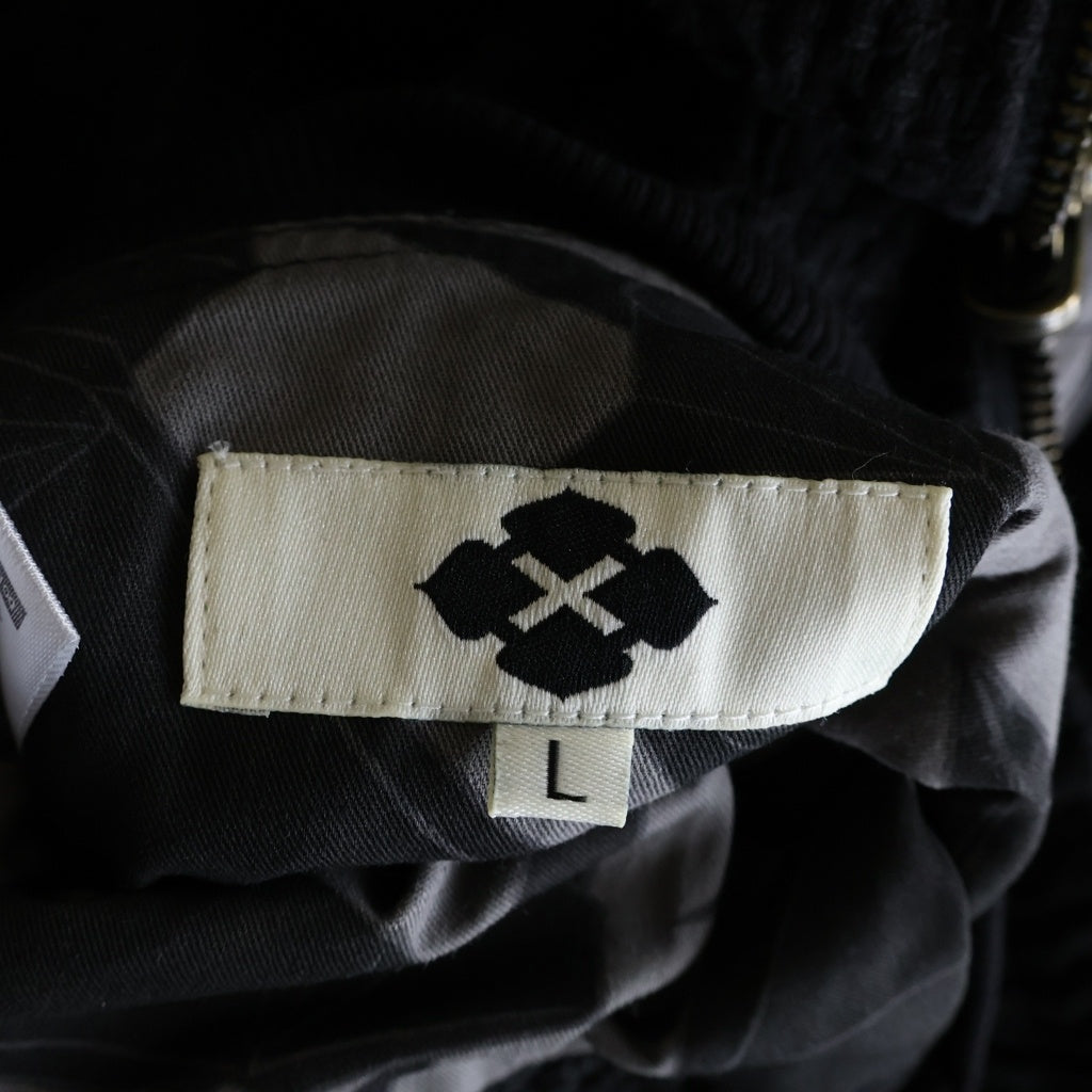 BUDSPOOL(バッズプール) 25AW ×GAKKIN 折り鴉 PAPER CROWS REVERSIBLE JACKET キルティング リバーシブルジャケット ブラック/グレー