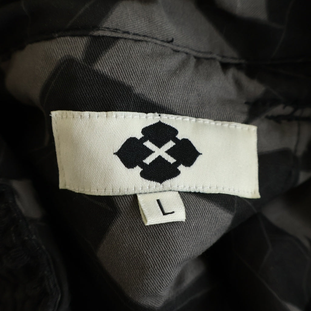 BUDSPOOL(バッズプール) 25AW ×GAKKIN 折り鴉 PAPER CROW CARGO PANTS ジップフライ カーゴパンツ ブラック