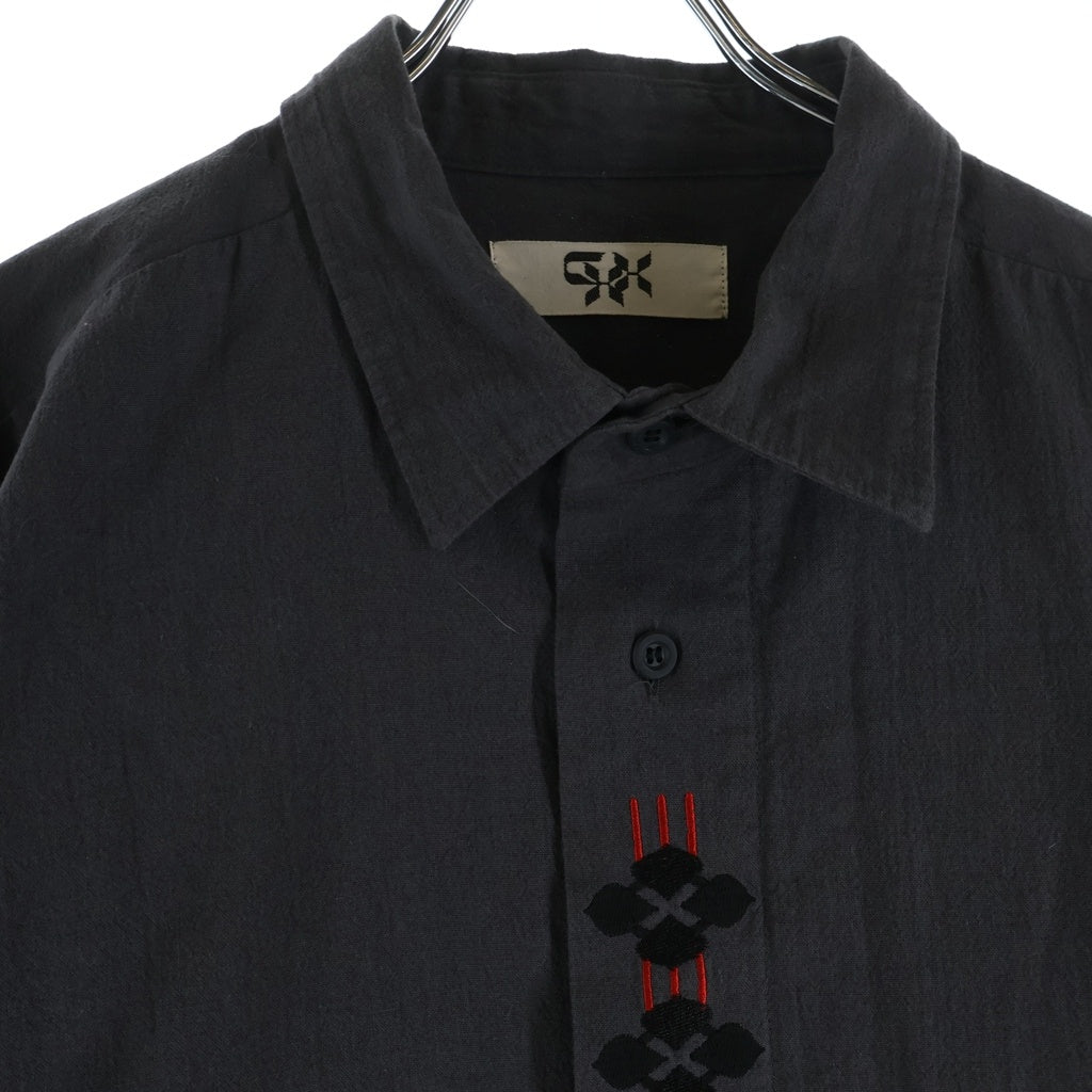 GAKKIN(ガッキン) 24AW TYROLEAN SHIRT フロント刺繍 長袖 チロリアンシャツ グレー