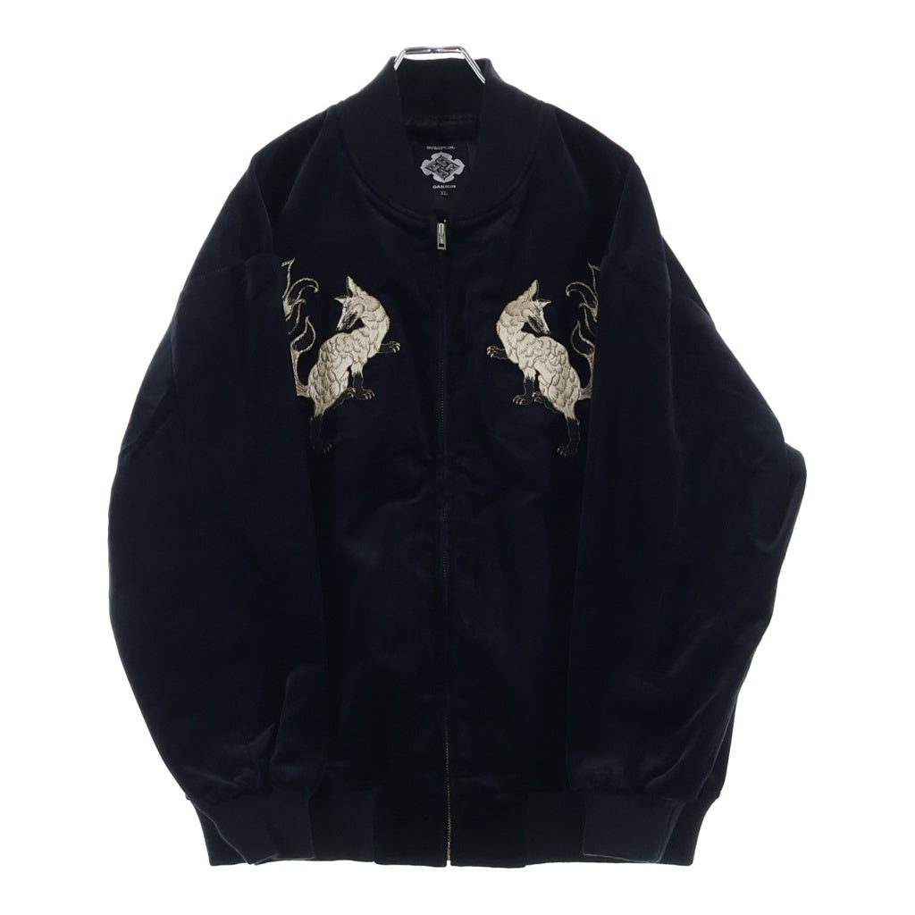 BUDSPOOL(バッズプール) ×GAKKIN 白墨狐 VELVETEEN SOUVENIR JACKET ガッキン ベルベット スーベニアジャケット ブラック