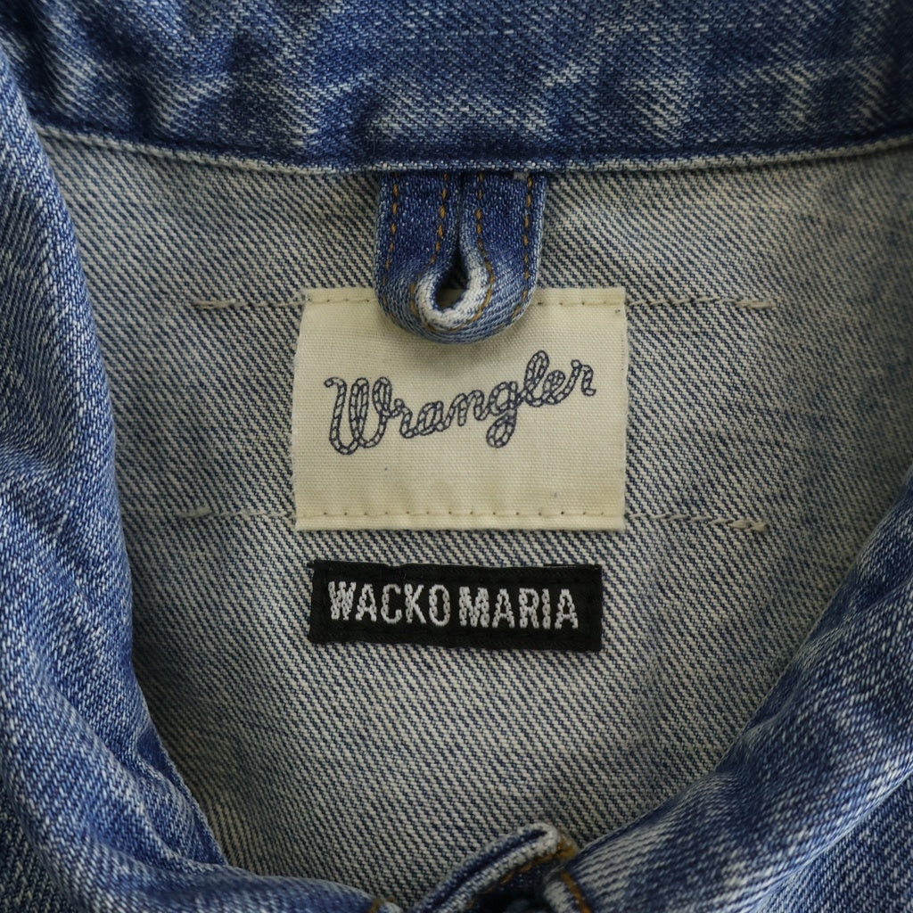 WACKO MARIA(ワコマリア) 25SS ×WRANGLER WASHED DENIM TRUCKER JACKET ラングラー ウォッシュド デニムトラッカージャケット インディゴ 25SS-WMO-WG02