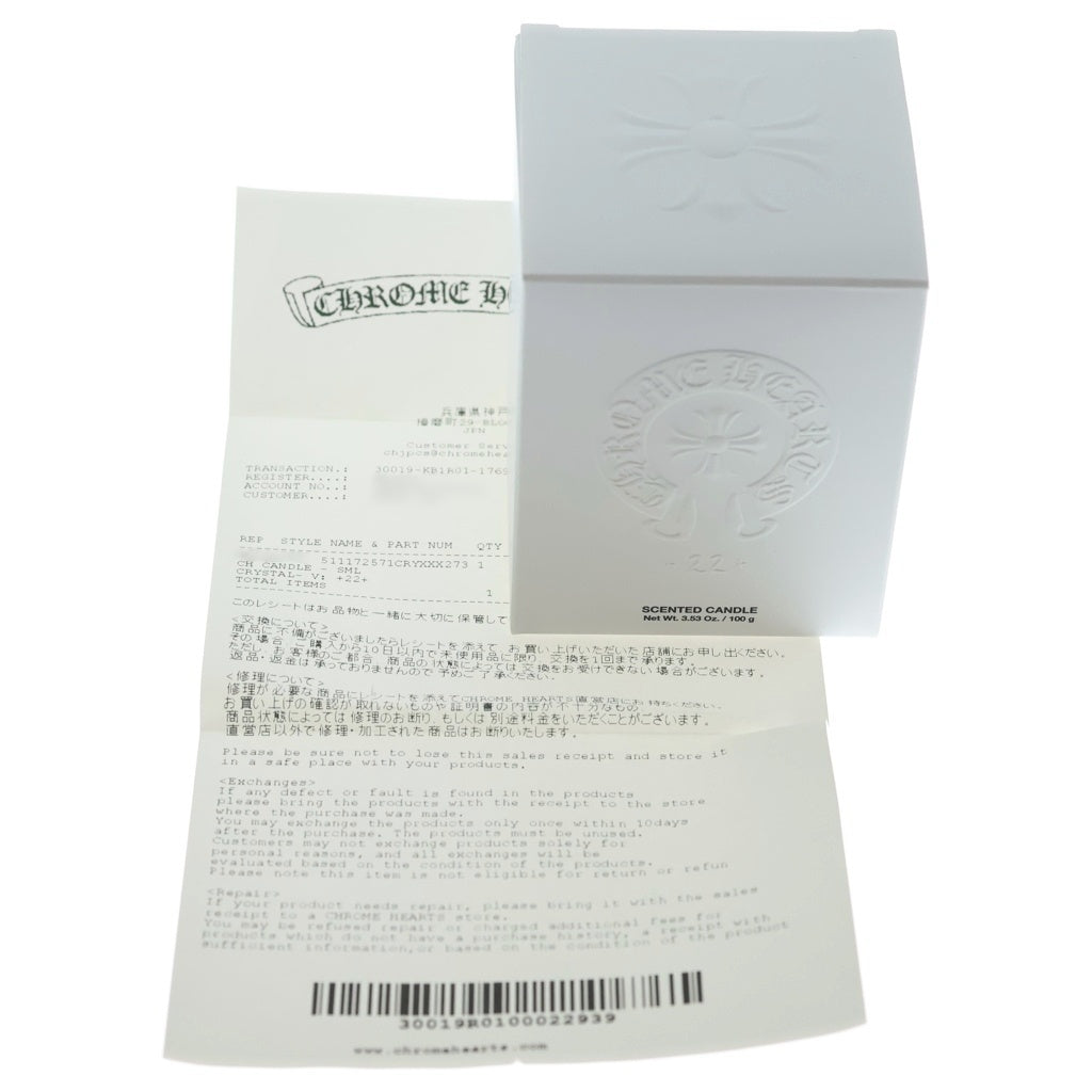 CHROME HEARTS(クロムハーツ) SCENTED CANDLE BOUGIE PARFUMEE CHプラスロゴ センティッド ブジー パルフュメ キャンドル クリア ■