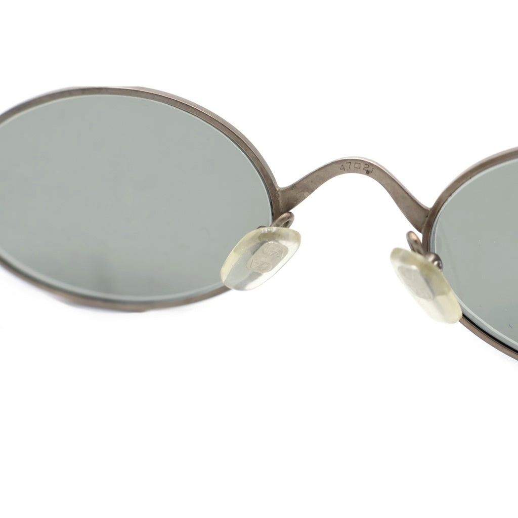 GIORGIO ARMANI(ジョルジオアルマーニ) 80S VINTAGE ビンテージ オーバルシルエット アイウェア サングラス メガネ 眼鏡 グリーン/シルバー 122