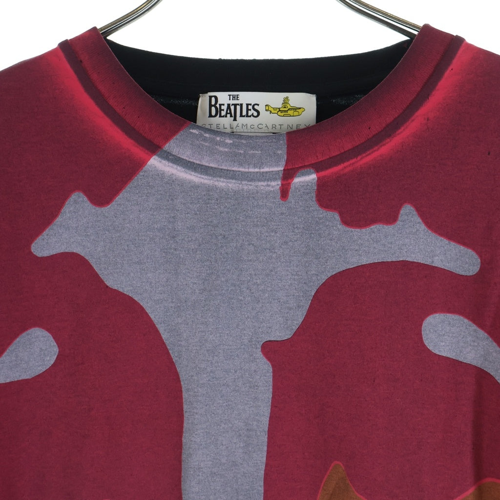 STELLA McCARTNEY(ステラマッカートニー) ×BEATLES ビートルズ フェイスモチーフプリントデザイン クルーネック半袖Tシャツカットソー マルチカラー
