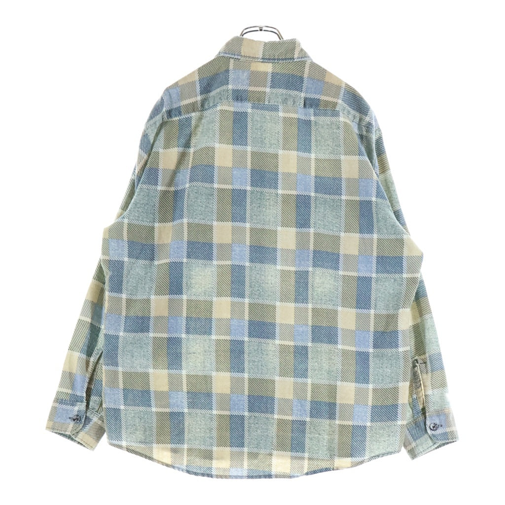 VINTAGE(ヴィンテージ) 70S VINTAGE SEARS ヴィンテージ シアーズ ブロックチェック 長袖シャツ ブラウン/ブルー