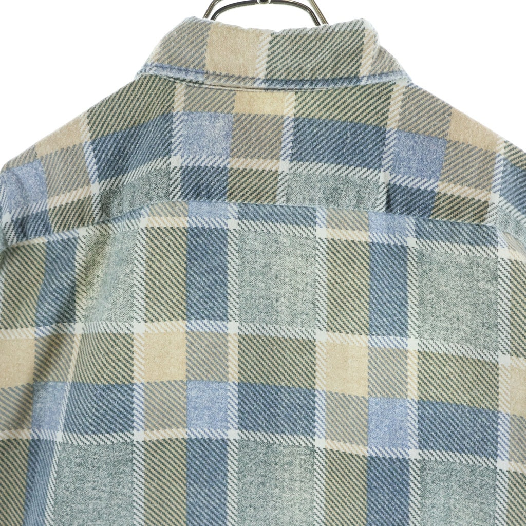 VINTAGE(ヴィンテージ) 70S VINTAGE SEARS ヴィンテージ シアーズ ブロックチェック 長袖シャツ ブラウン/ブルー