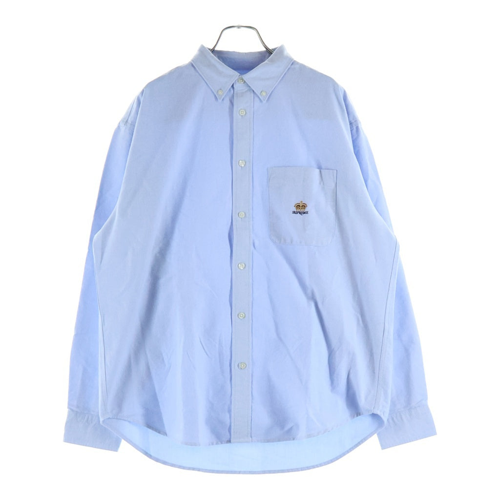 SUPREME(シュプリーム) 25AW Loose Fit Flannel Oxford Shirt ルーズフィット フランネル オックスフォード長袖シャツ ブルー