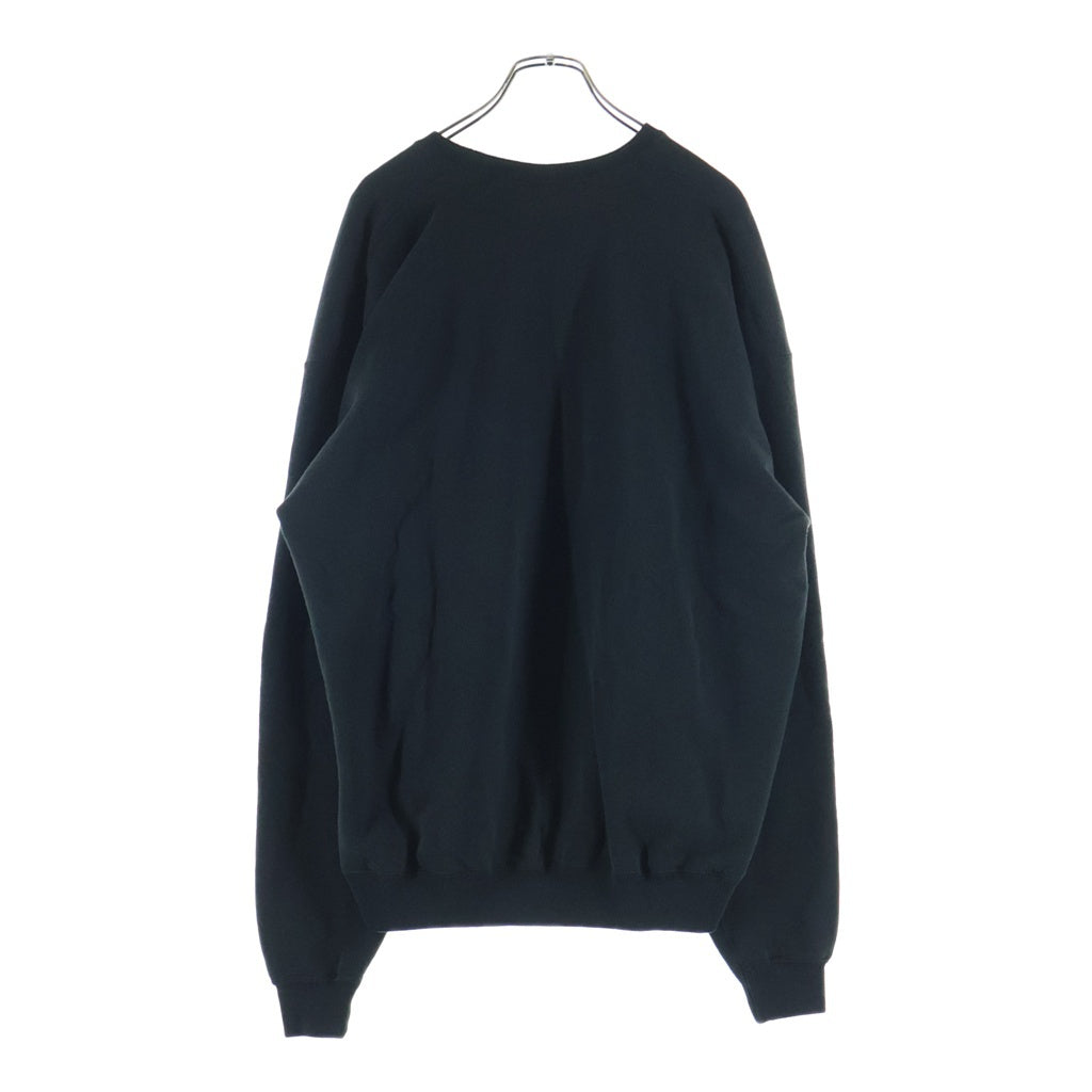 NO BRAND(ノーブランド) OVY オヴィー W Vintage sweat ピグメントダイ ヴィンテージ クルーネックスウェット トレーナー ブラック W0022
