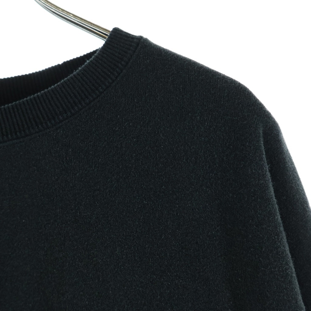 NO BRAND(ノーブランド) OVY オヴィー W Vintage sweat ピグメントダイ ヴィンテージ クルーネックスウェット トレーナー ブラック W0022