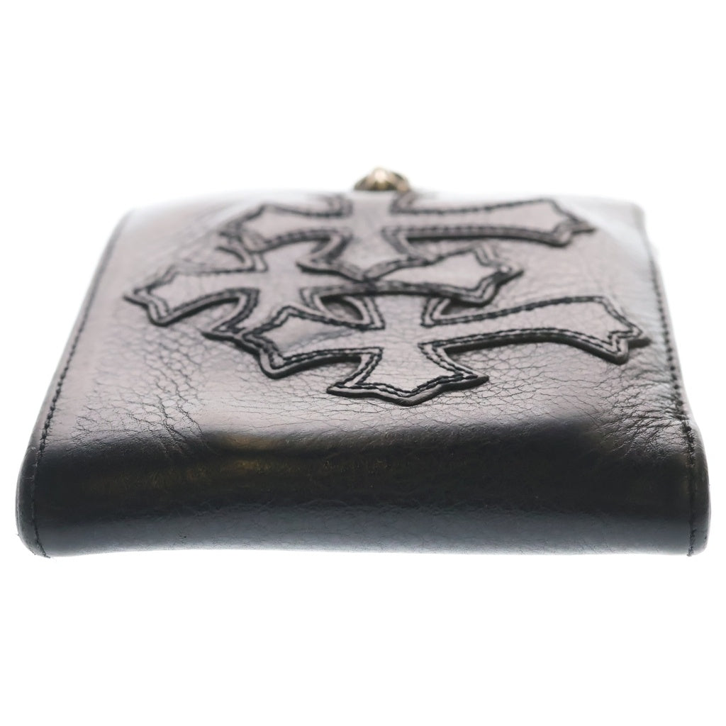 CHROME HEARTS(クロムハーツ) 1SNAP 3CEM CRS 1スナップ 3セメタリークロス レザーウォレット 財布 ブラック