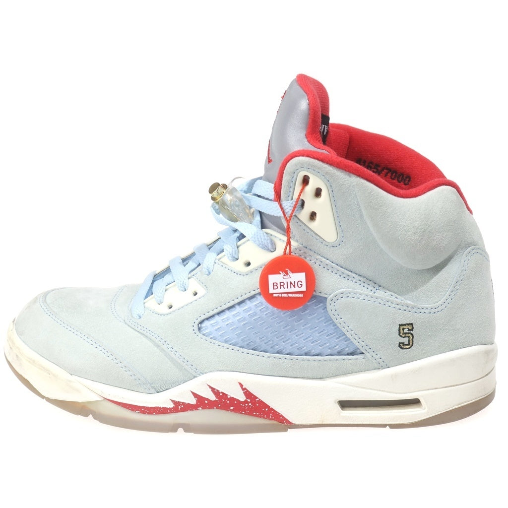 NIKE(ナイキ) ×TROPHY ROOM AIR JORDAN 5 RETRO トロフィールーム エアジョーダン5 レトロ ハイカットスニーカー ブルー US10/28cm CI1899-400