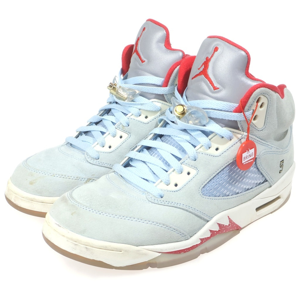 NIKE(ナイキ) ×TROPHY ROOM AIR JORDAN 5 RETRO トロフィールーム エアジョーダン5 レトロ ハイカットスニーカー ブルー US10/28cm CI1899-400