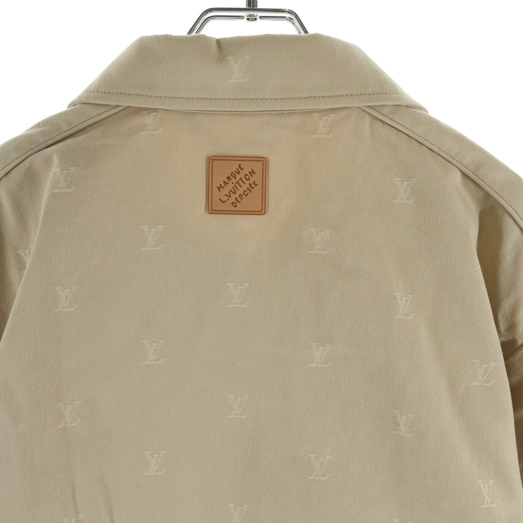 LOUIS VUITTON(ルイヴィトン) 24AW LV LOGO ALLOVER ZIPUP JACKET LVロゴ総柄 ジップアップジャケット ベージュ RM242MQ KKA HRB41W