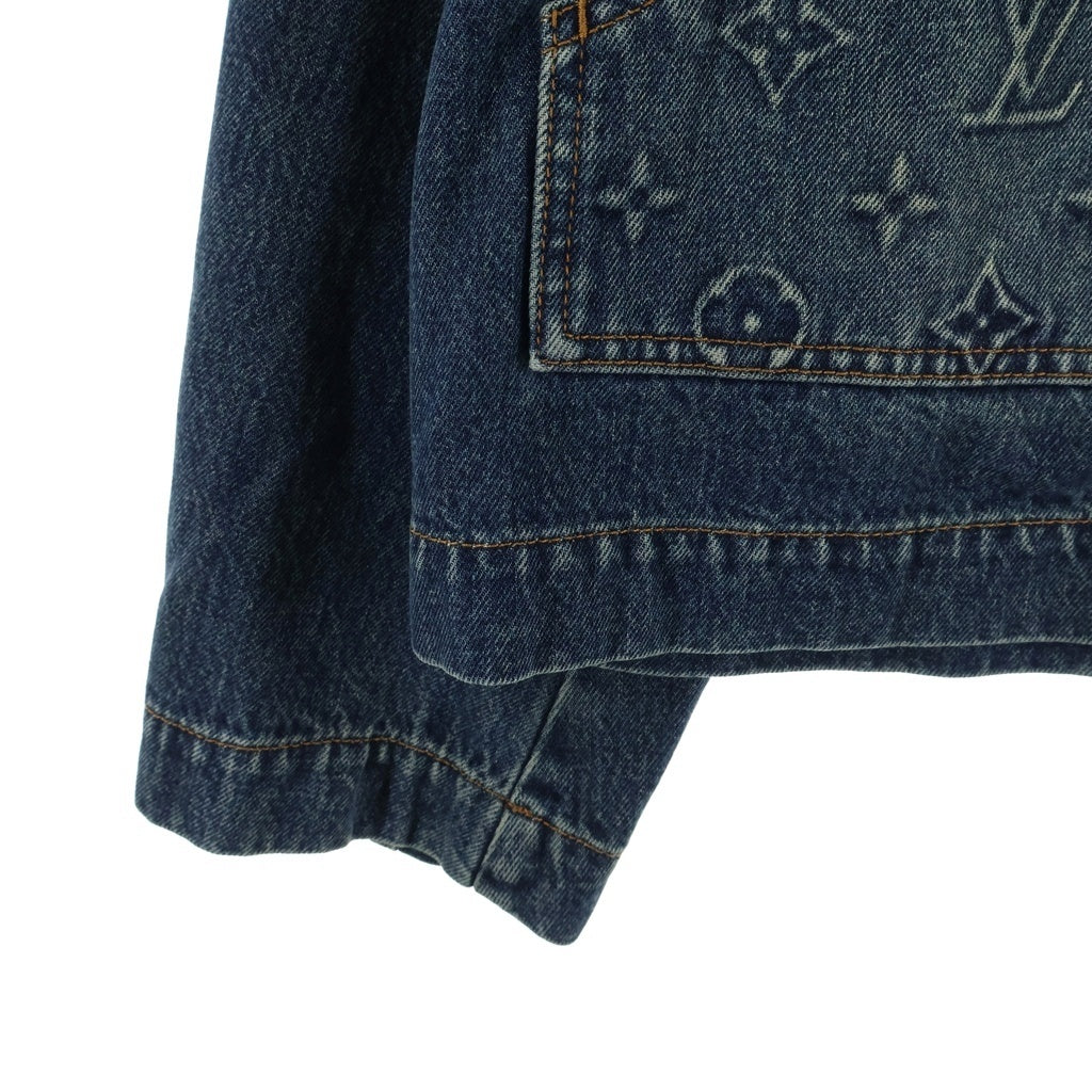 LOUIS VUITTON(ルイヴィトン) 23AW モノグラム ワークウェア ウォッシュド加工 ジップアップデニムジャケット インディゴ RM232Q Y38 HPA46W