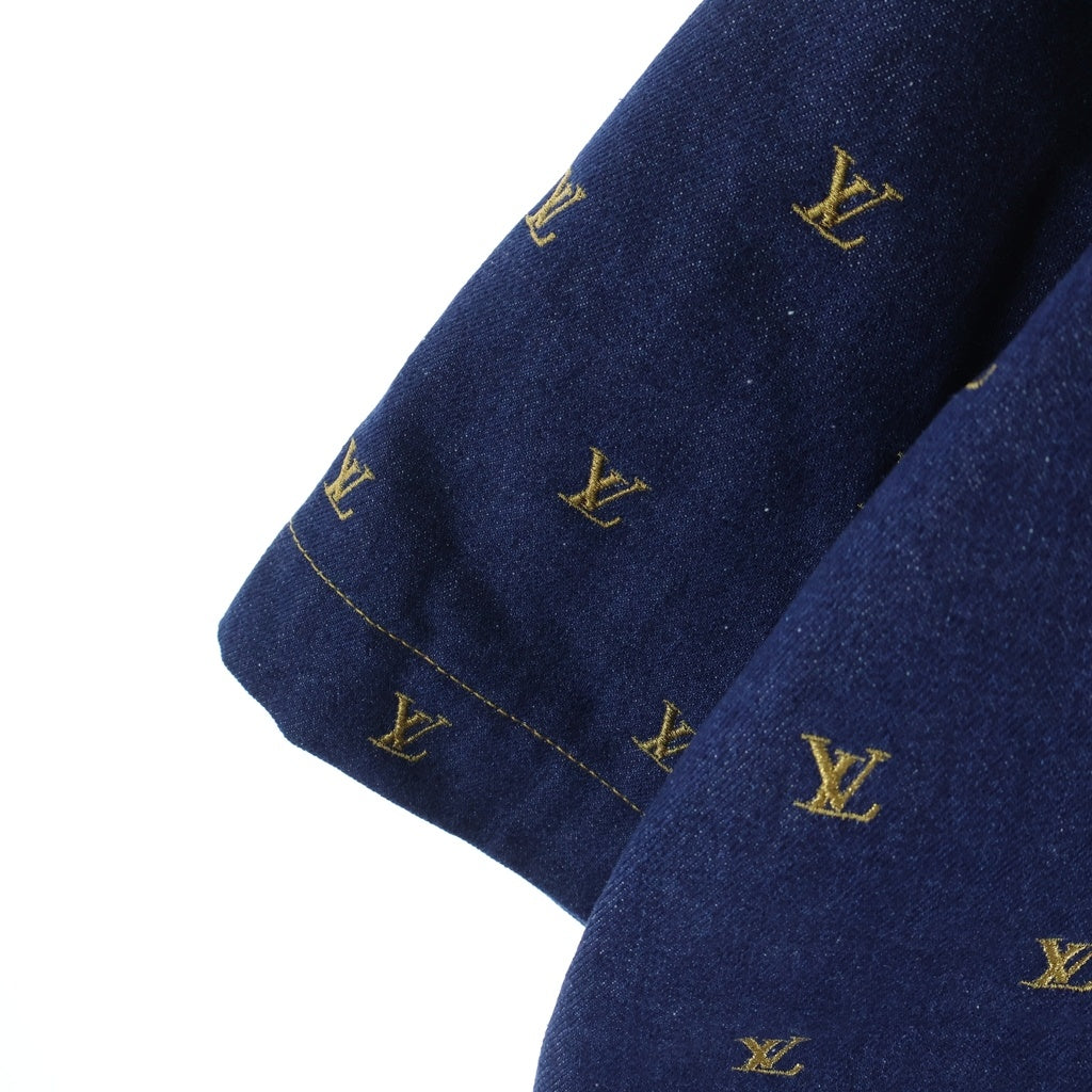 LOUIS VUITTON(ルイヴィトン) 24SS EMBORIDARY SIGNATURE S/S DENIM SHIRT エンブロイダードシグネチャー 半袖デニムシャツ インディゴ RM241 JX1 HQS90W